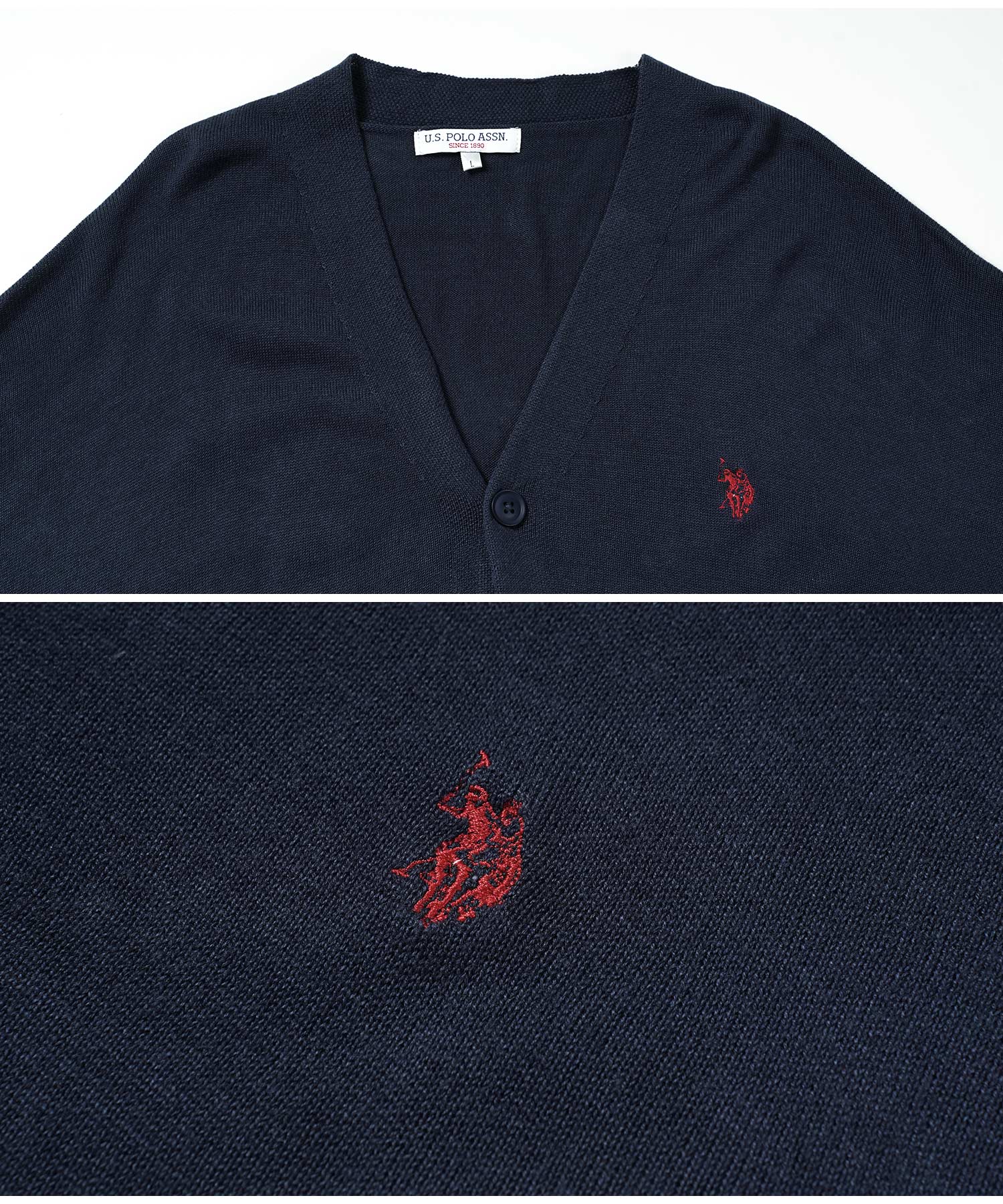 ジギーズショップ JIGGYS SHOP US.POLO ASSN. 別注コットンタッチカーディガン / メンズ フード カーディガン トップスビッグシルエット オーバーサイズ