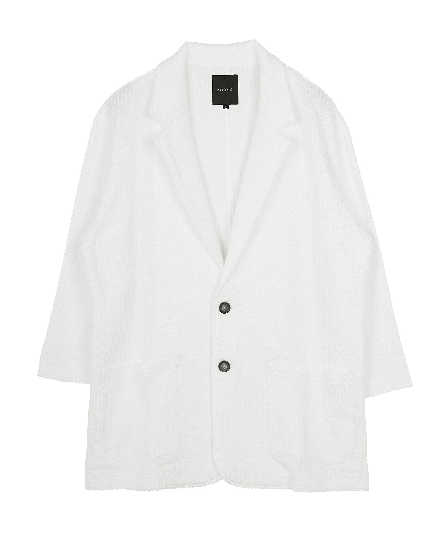 JIGGYS SHOP Seersucker 7/8 Sleeve Tailored Jacket / Men's Jacket Lightweight Tailored Summer 7/8 Sleeve Outerwear