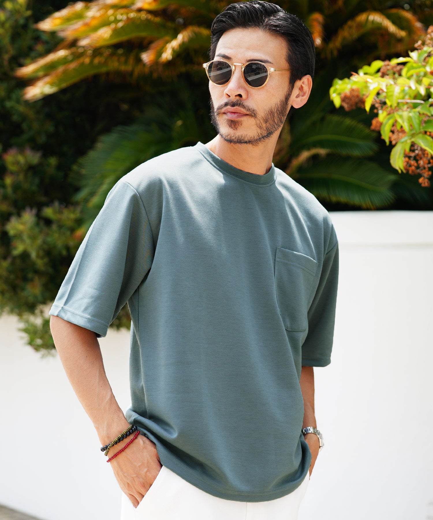 JIGGYS SHOP Quick-Drying Smooth T-Shirt / Quick-Dry T-Shirt for Men Short Sleeve Cut and Sew Tops Loose Fit