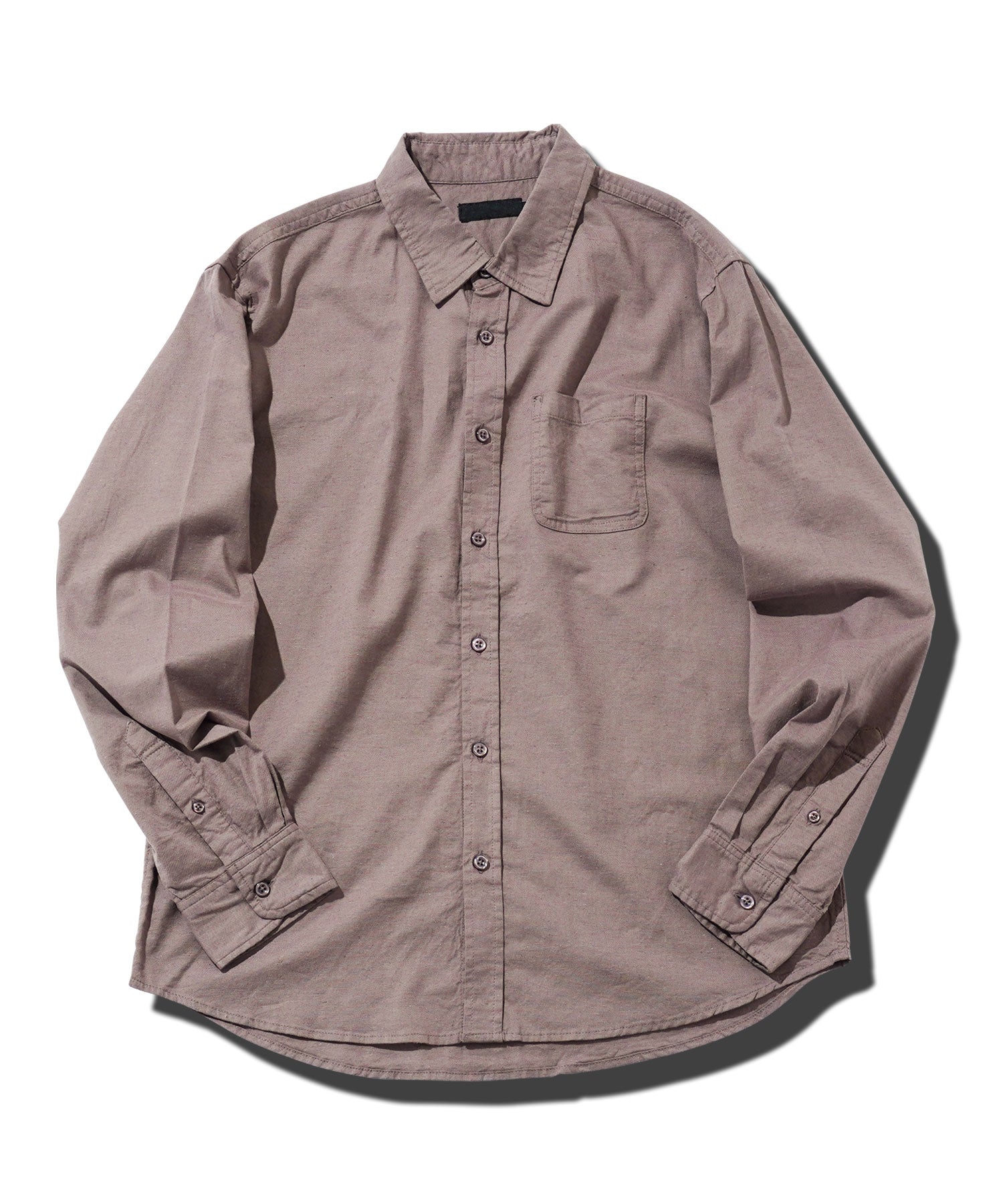 JIGGYS SHOP Cotton Linen Stretch Regular Long Sleeve Shirt / Cotton Linen Regular Collar Men's Casual Shirt Panama Stretch Long Sleeve linen Plain Stripe