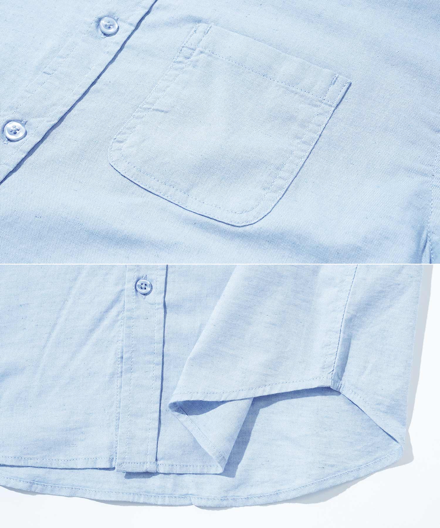 JIGGYS SHOP Cotton Linen Stretch Regular Long Sleeve Shirt / Cotton Linen Regular Collar Men's Casual Shirt Panama Stretch Long Sleeve linen Plain Stripe