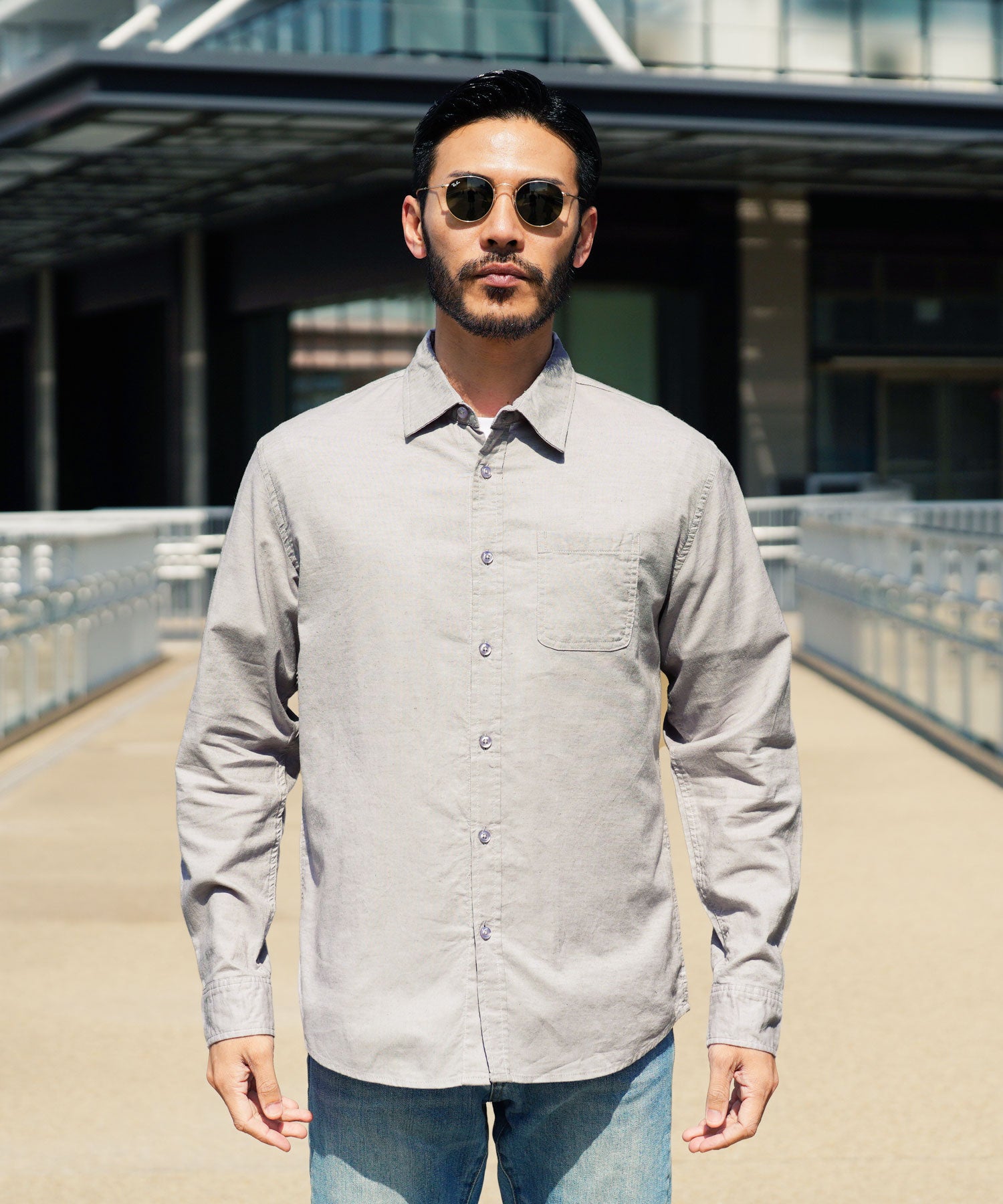 JIGGYS SHOP Cotton Linen Stretch Regular Long Sleeve Shirt / Cotton Linen Regular Collar Men's Casual Shirt Panama Stretch Long Sleeve linen Plain Stripe