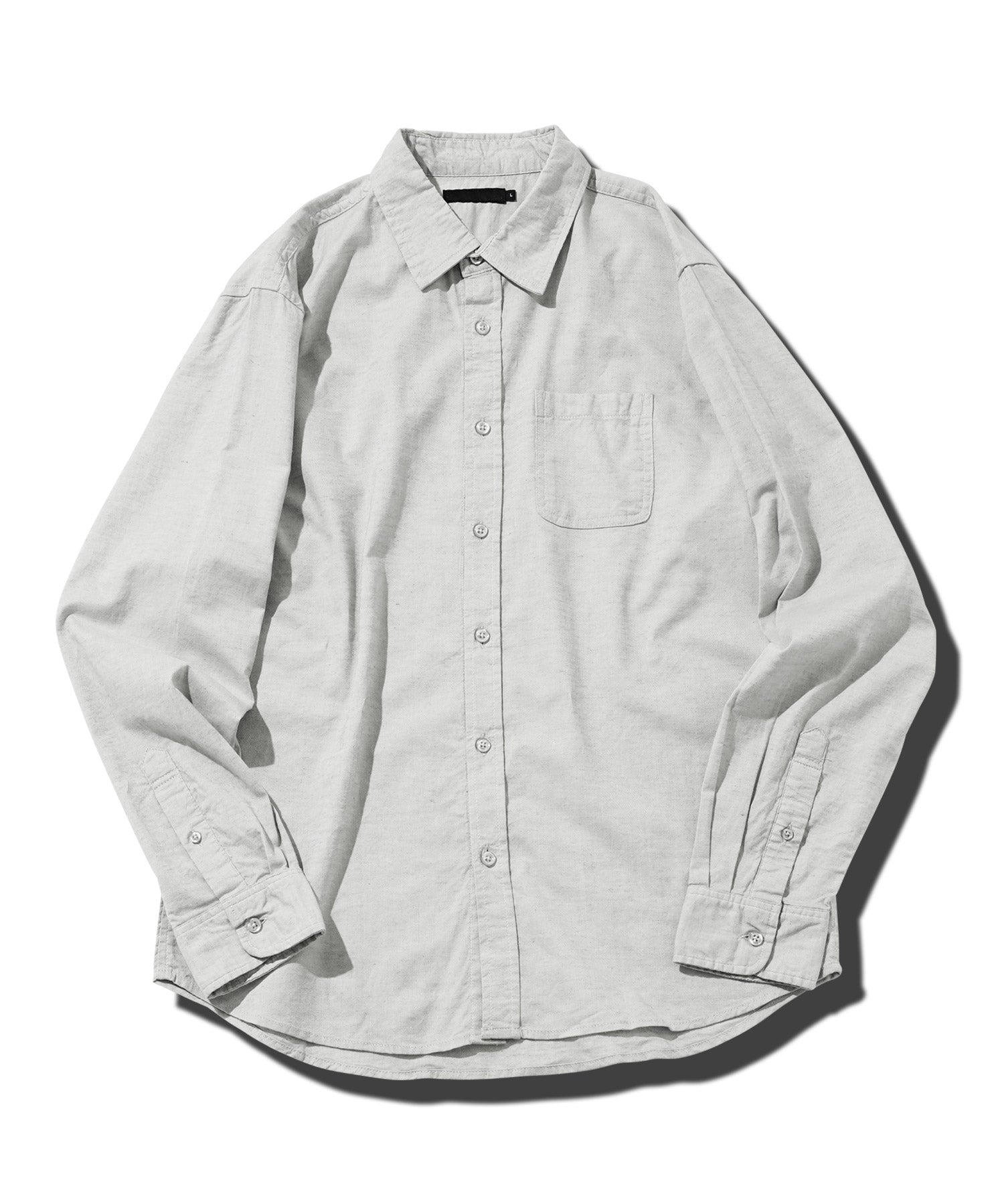 JIGGYS SHOP Cotton Linen Stretch Regular Long Sleeve Shirt / Cotton Linen Regular Collar Men's Casual Shirt Panama Stretch Long Sleeve linen Plain Stripe