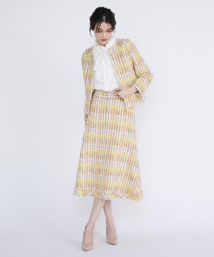Marielle Le Cassetto Maglie le cassetto 《M Maglie le cassetto》 Cotton Candy Tweed Skirt