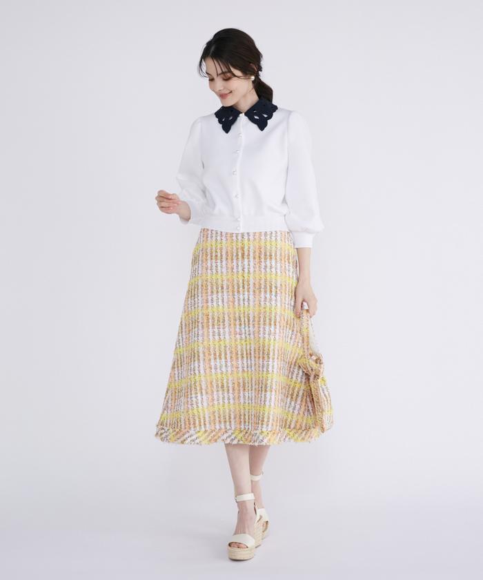 Marielle Le Cassetto Maglie le cassetto 《M Maglie le cassetto》 Cotton Candy Tweed Skirt