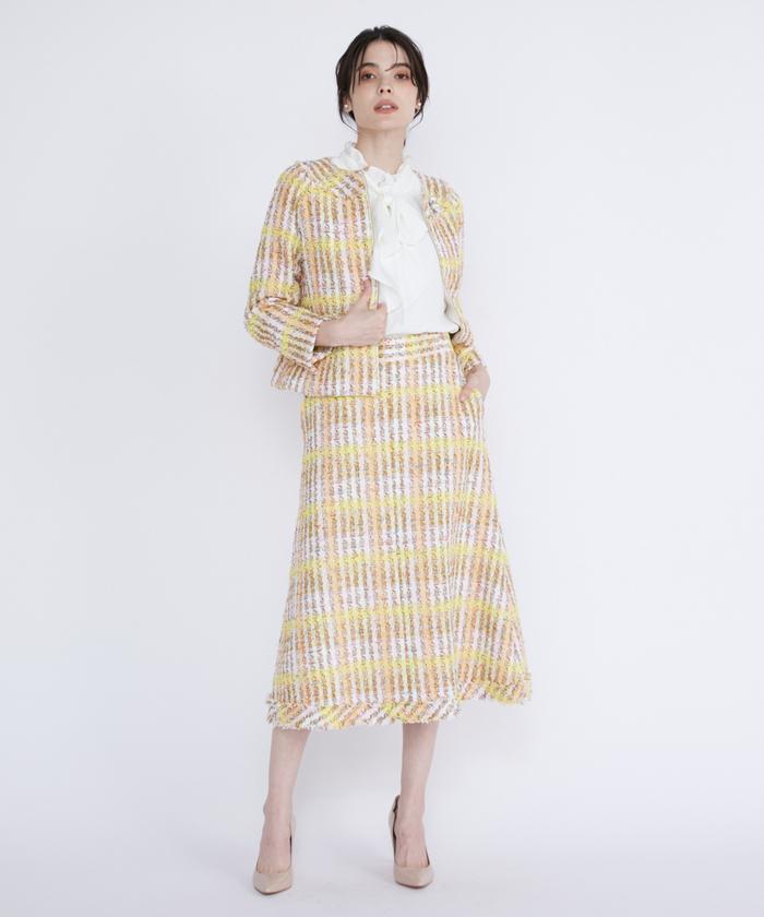 Marielle Le Cassetto Maglie le cassetto 《M Maglie le cassetto》 Cotton Candy Tweed Skirt