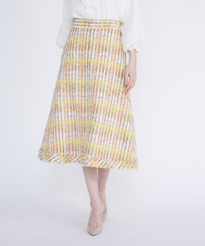 Marielle Le Cassetto Maglie le cassetto 《M Maglie le cassetto》 Cotton Candy Tweed Skirt