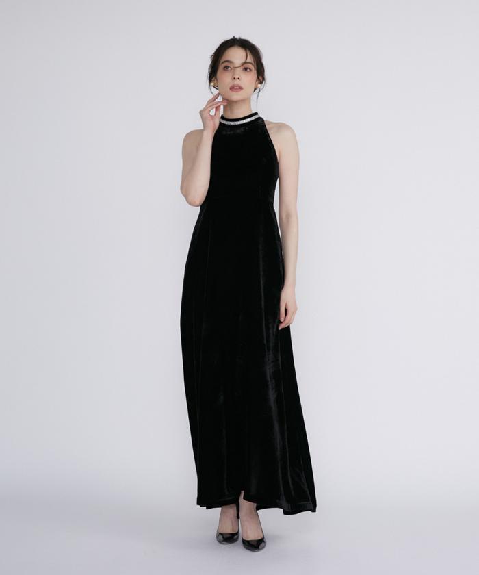 Marielle Le Cassetto Maglie le cassetto 《M Maglie le cassetto》Lame Velvet Halter Dress