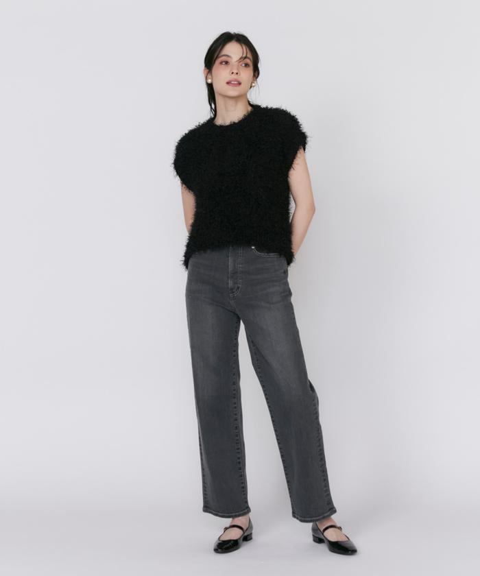 マーリエ ル カセット Maglie le cassetto 《Maglie Jeans》カーヴィーラインジーンズ （ホワイト） ホワイト