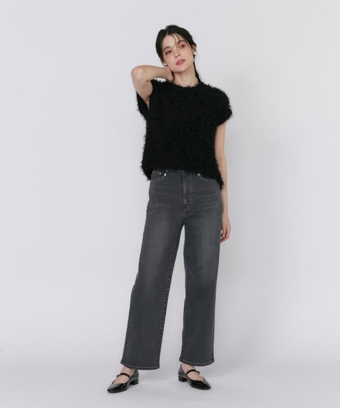 マーリエ ル カセット Maglie le cassetto 《Maglie Jeans》カーヴィーラインジーンズ （ホワイト） ホワイト