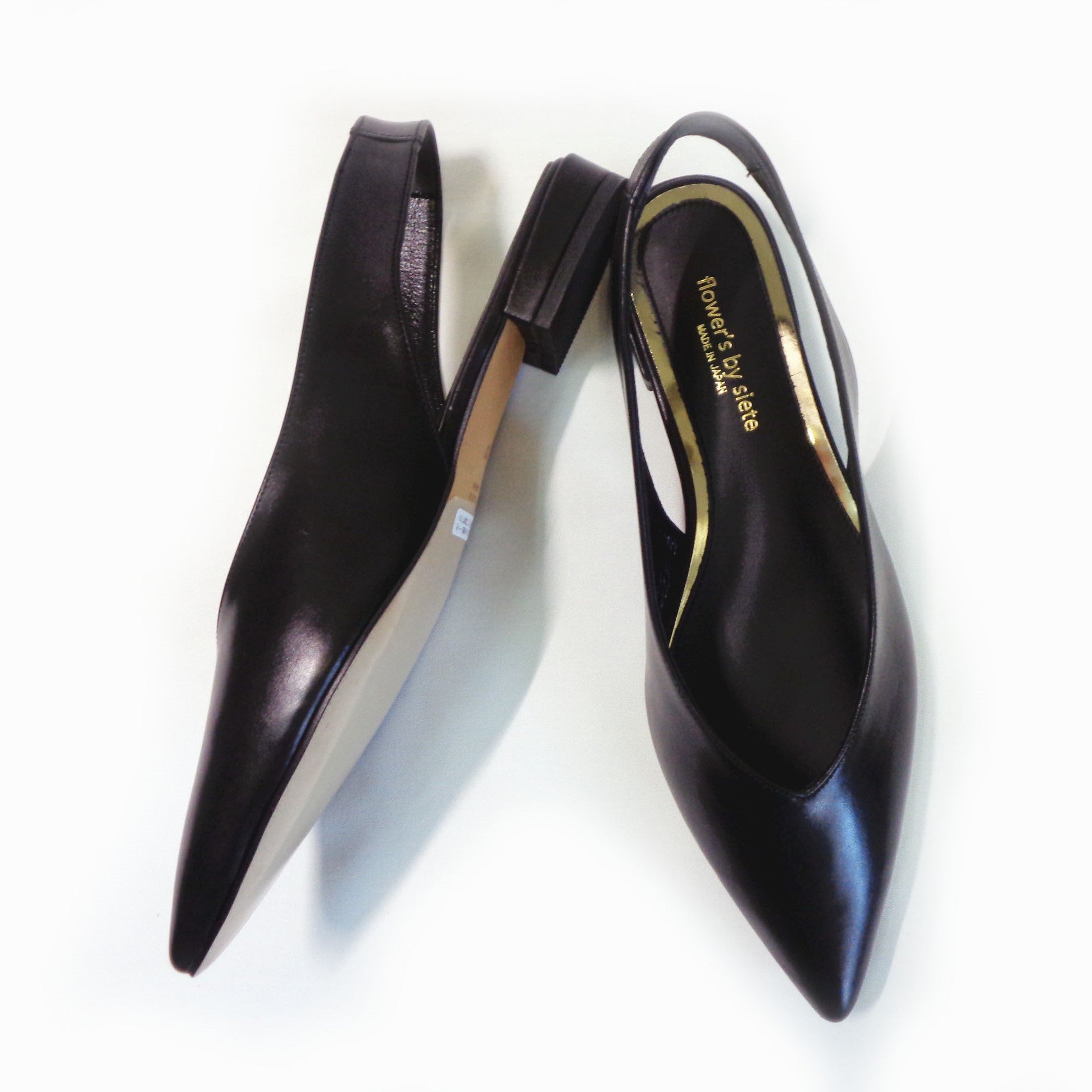 フラワーズ バイ シエテ flower's by siete Vカットスリングバックパンプス （BLK） BLK