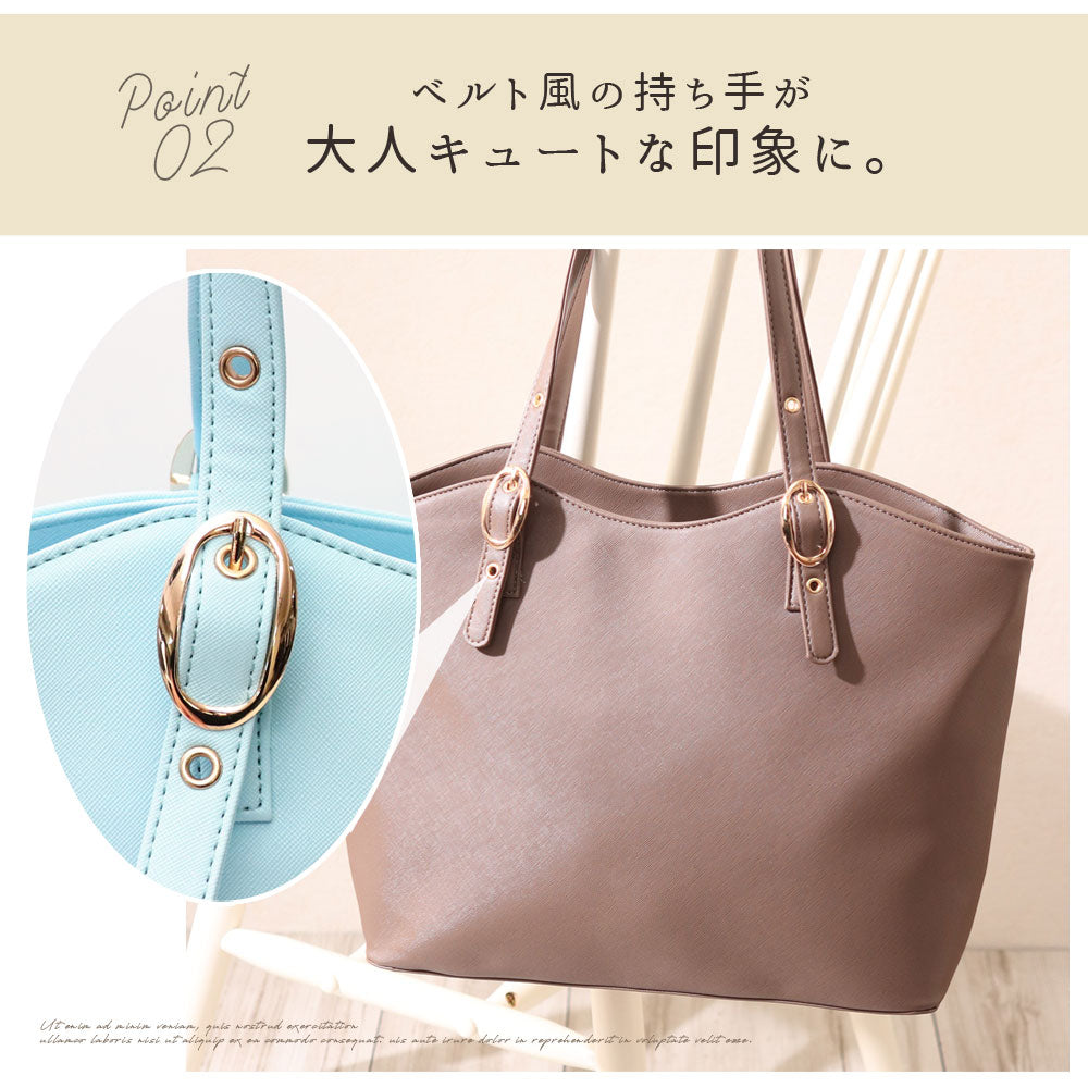 フロージュ florge ニューラウンドレザーオフィストートバッグ
