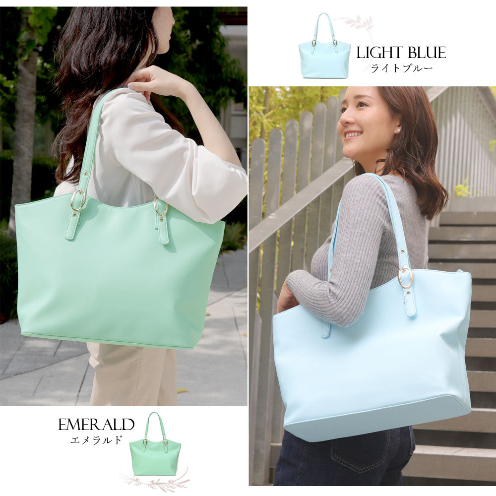 フロージュ florge ニューラウンドレザーオフィストートバッグ