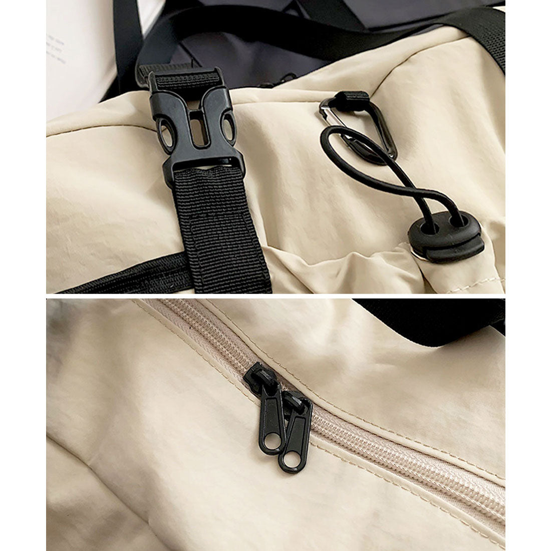 フロージュ florge 【A4収納可・軽い◎】2WAY ギャザーポケットカジュアルボストンバッグ/ショルダーバッグ （ブラック） ブラック