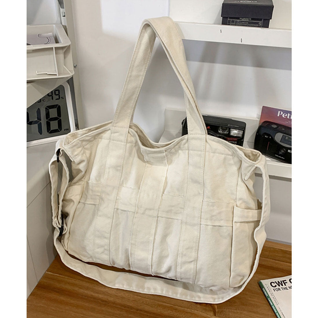 Florge 【A4 Storage・2WAY】 Damage Cross Y2K Tote Bag/Shoulder Bag