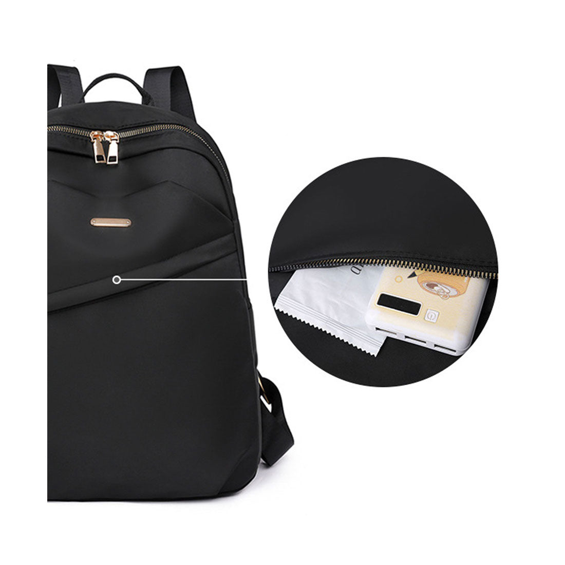 フロージュ florge 【A4収納・軽量】 撥水ラウンドシルエットレディースリュック/ビジネスリュック/オフィスバッグ （ブラック） ブラック