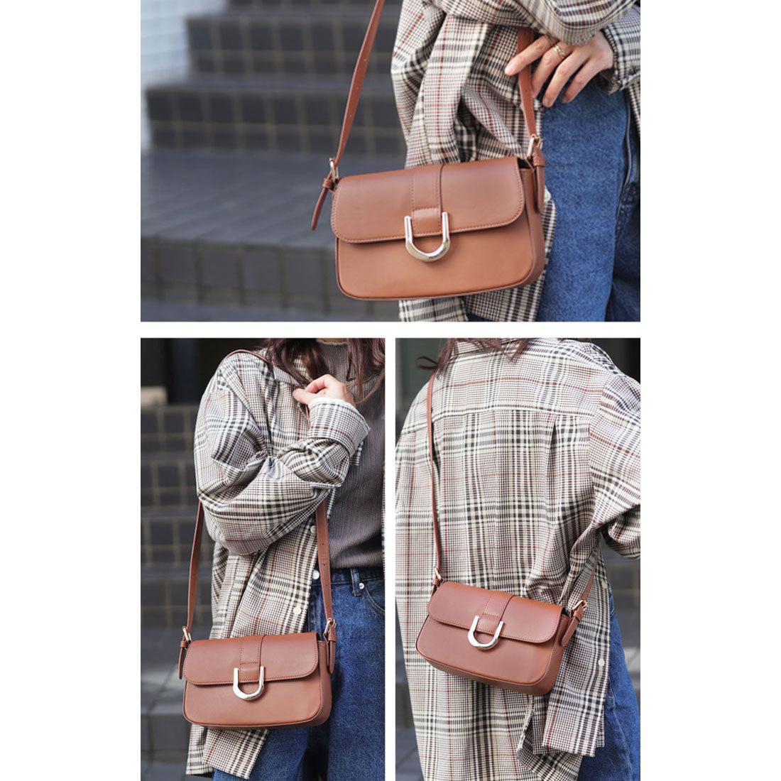 フロージュ florge 【新色】2way/3way ホースシューエナメル/シュリンクレザーハンドバッグ/ショルダーバッグ （シュリンクブラウン） シュリンクブラウン