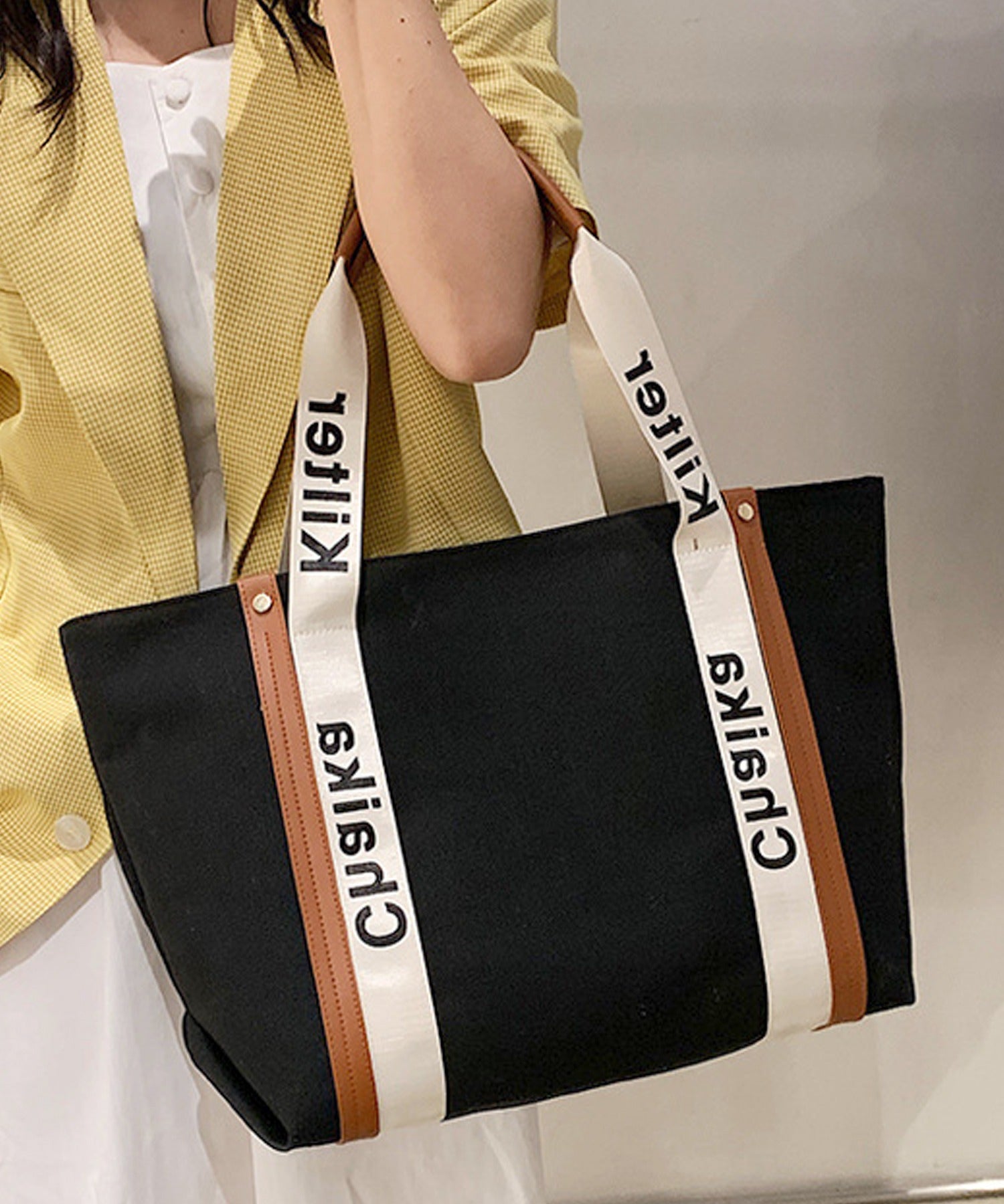 florge [A4 compatible] Beautiful and casual color scheme, large size tote bag/travel bag/mother's bag