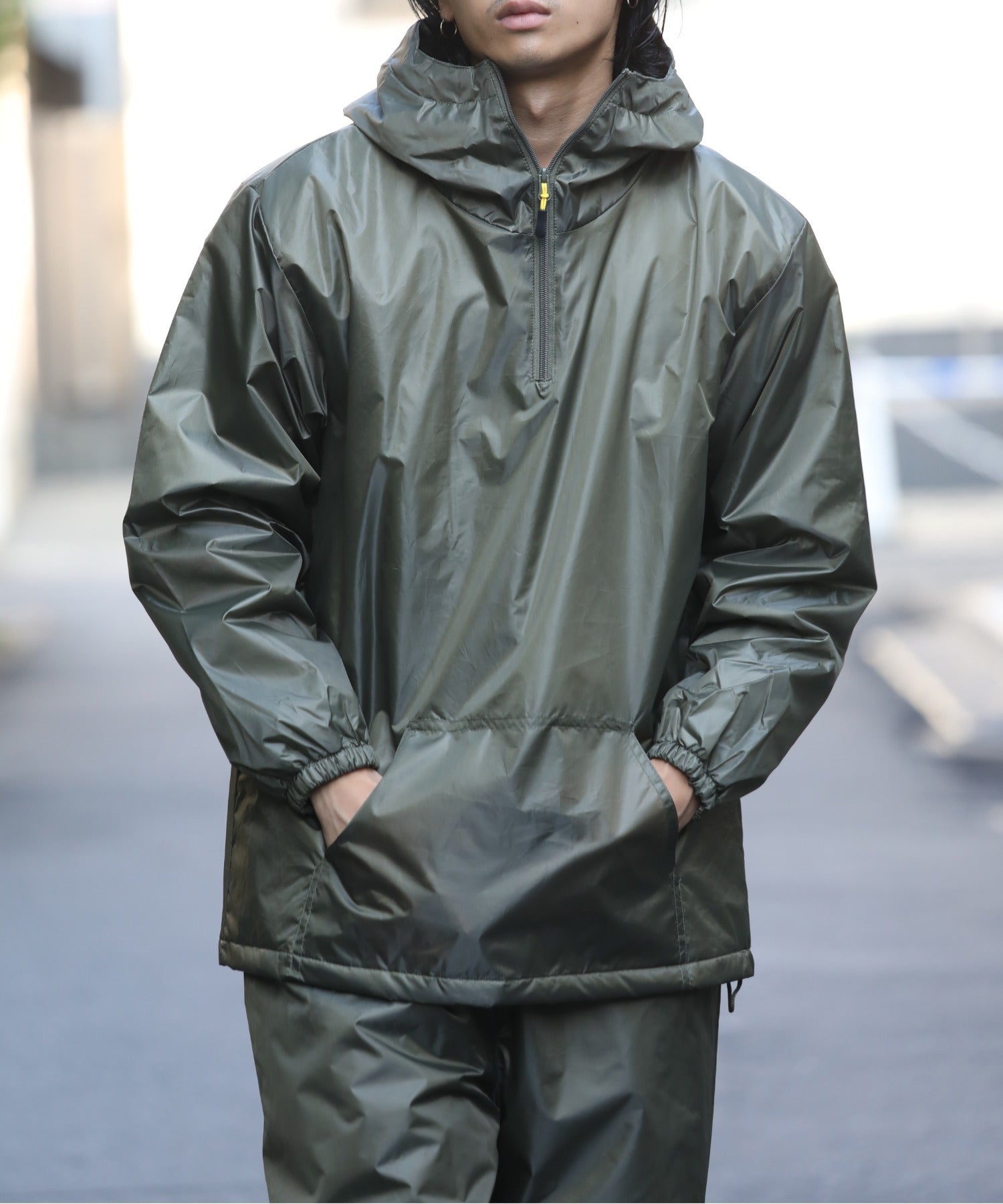 フォーキャスト FORECAST 【FORECAST】インナーキルティング アノラックハーフジップパーカー マウンテンジャケット キャンプ アウトドア NX 8321 （オリーブ） オリーブ