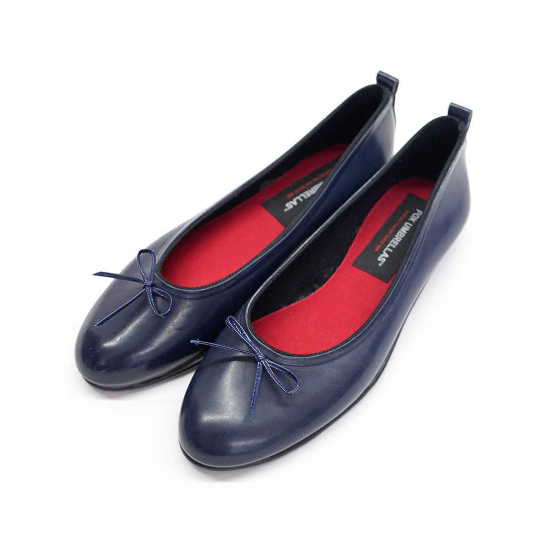 フォックスアンブレラズ FOX UMBRELLAS バレエシューズ,Enamel Navy(中敷き赤)