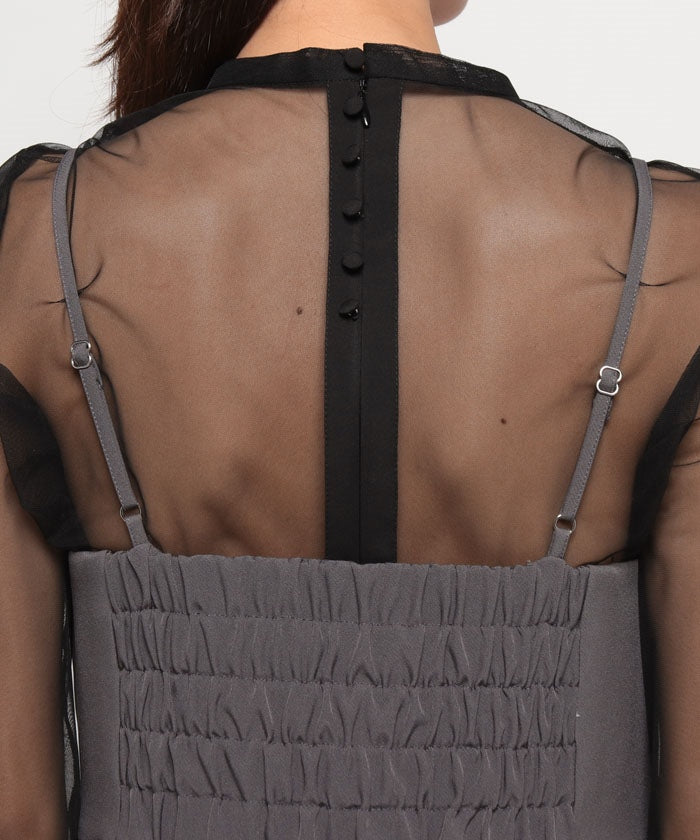 Form Forma 【Graduation Ceremony・Entrance Ceremony・Ceremony・Shichi-Go-San・Wedding Compatible】5-Minute Length Lace Sleeve Blouse & Tapered Pants Set-Up Suit