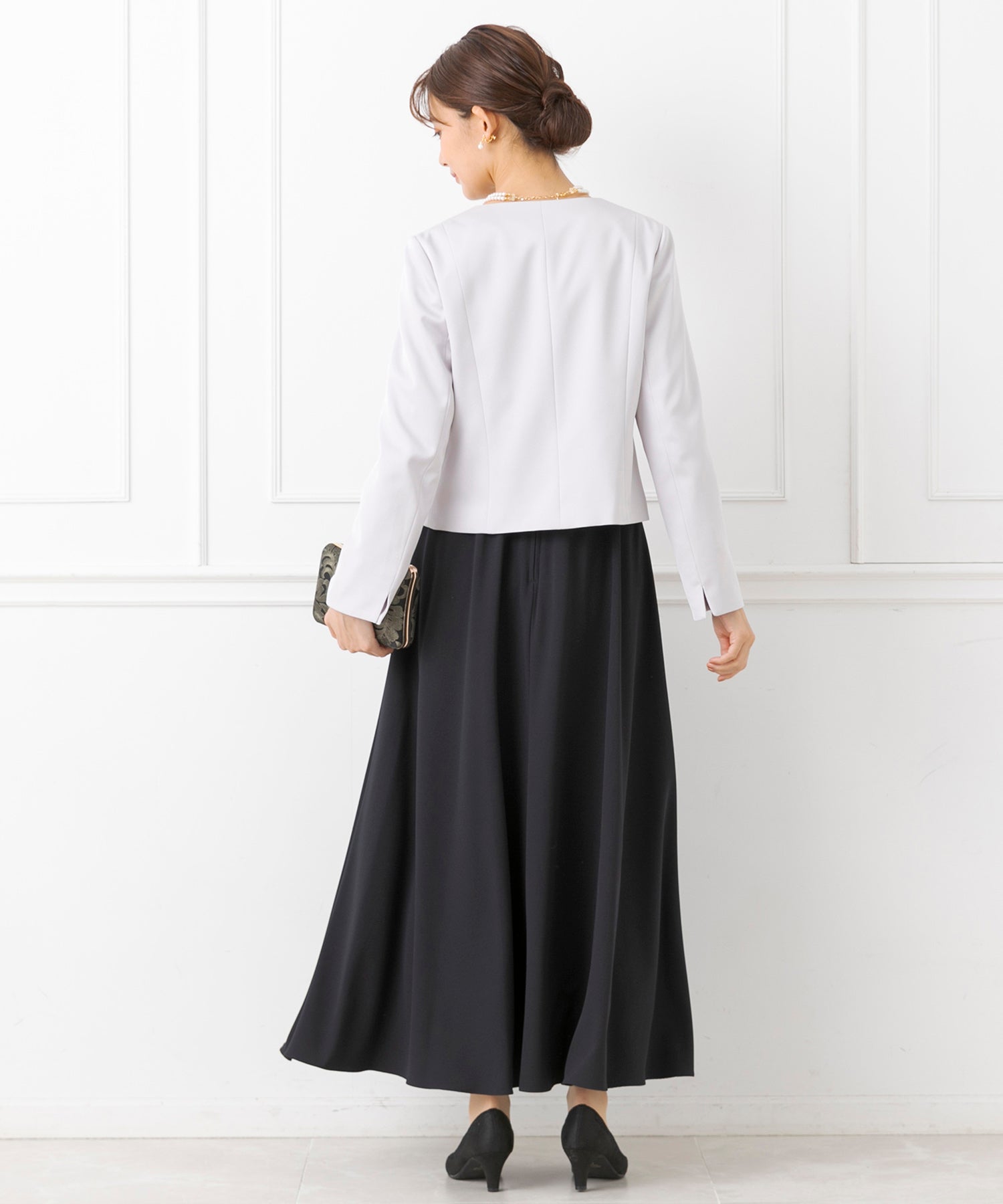 フォルムフォルマ form forma 【ジャケット単品】《サテン 生地使用》ジャケット /ボレロ/パーティー/結婚式/ドレス/マザードレス/卒業式/入学式/七五三・お宮参り （ネイビー） ネイビー