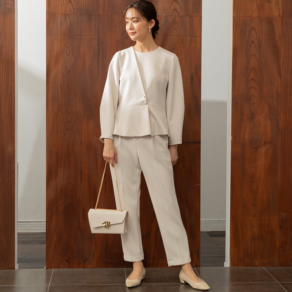Form Forma 【kaene】 High Stretch Blouse + Pants Set Up / Graduation Ceremony Suit / Entrance Ceremony Suit / Exam Suit