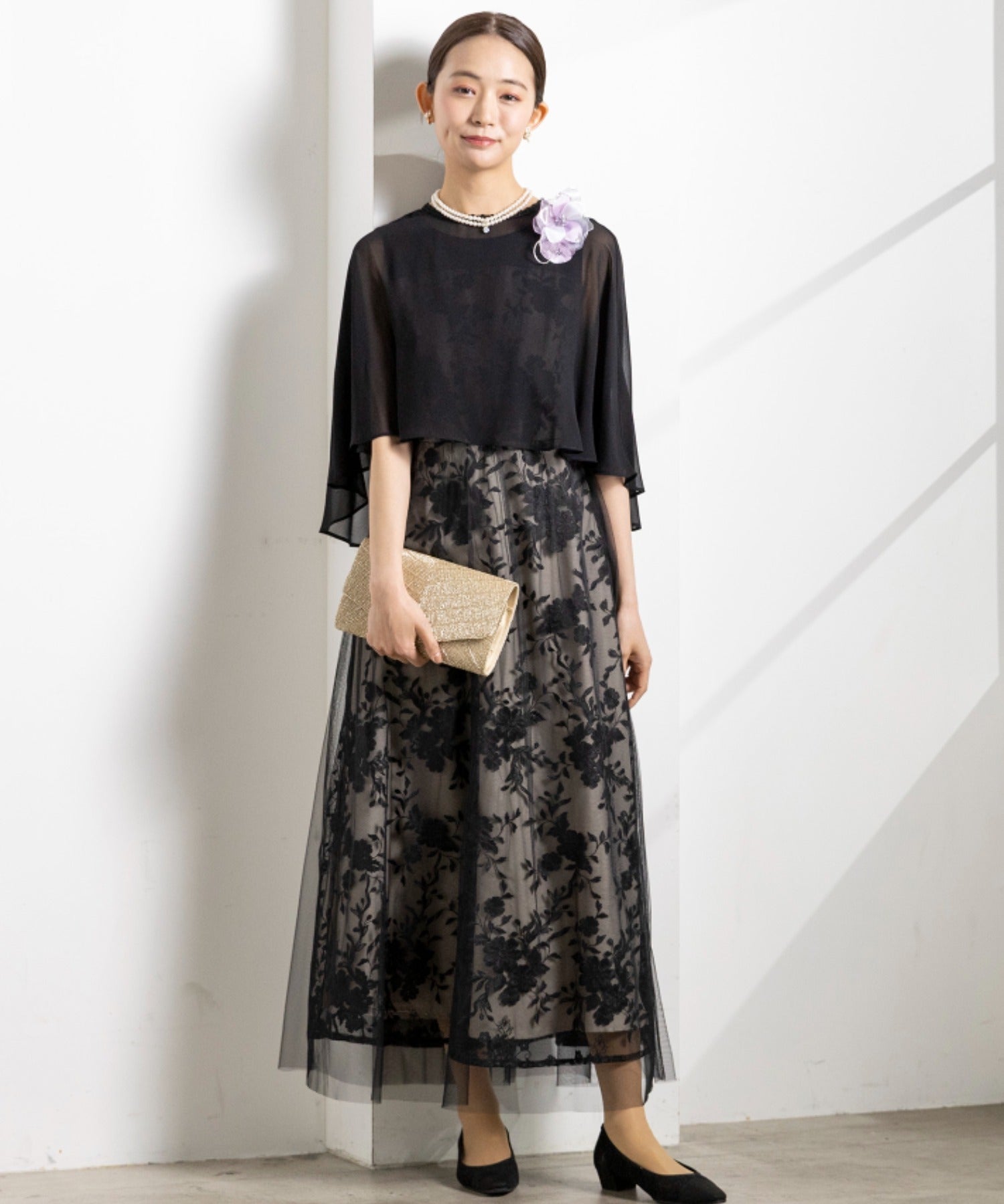 フォルムフォルマ form forma 外套與蕾絲裙兩件套《母親禮服》/派對/郵輪/婚禮/二次會/音樂會/發表會