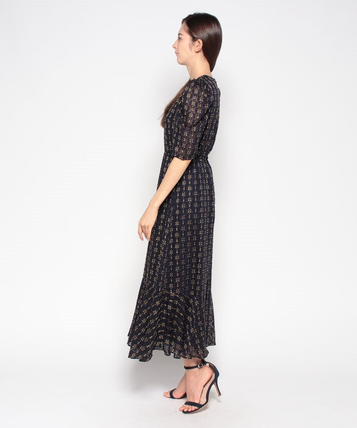 フォルムフォルマ form forma 【chaco】カットジャガード ドレスワンピース/結婚式/お呼ばれ/パーティー/クルーズ/発表会 （ネイビー） ネイビー