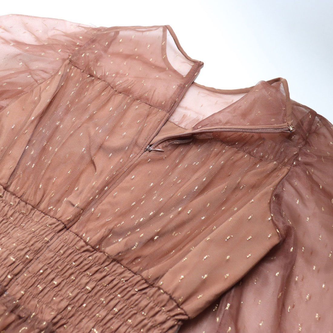 Form Forma 【chaco】 Lame Dot Shirring Designed Dress / Wedding / Party / Invitation