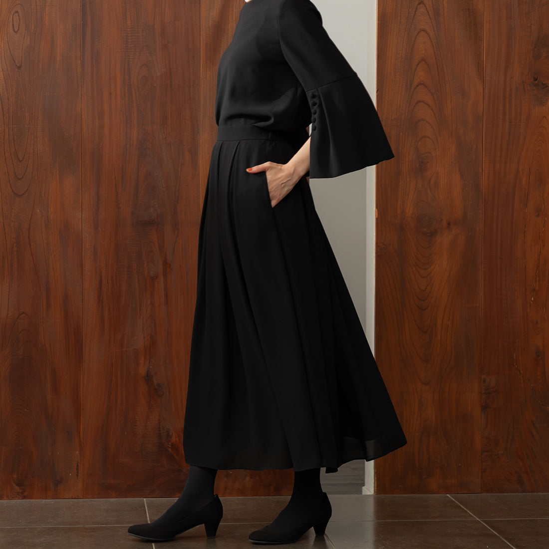 フォルムフォルマ form forma 【喪服】【洗える】スカート(単品) /卒業式（卒園式）入学式（入園式）七五三・お宮参り・演奏会 （ブラック） ブラック