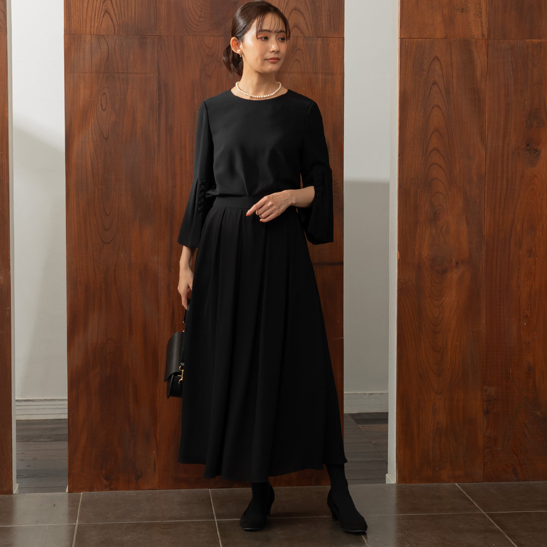 フォルムフォルマ form forma 【喪服】【洗える】スカート(単品) /卒業式（卒園式）入学式（入園式）七五三・お宮参り・演奏会 （ブラック） ブラック