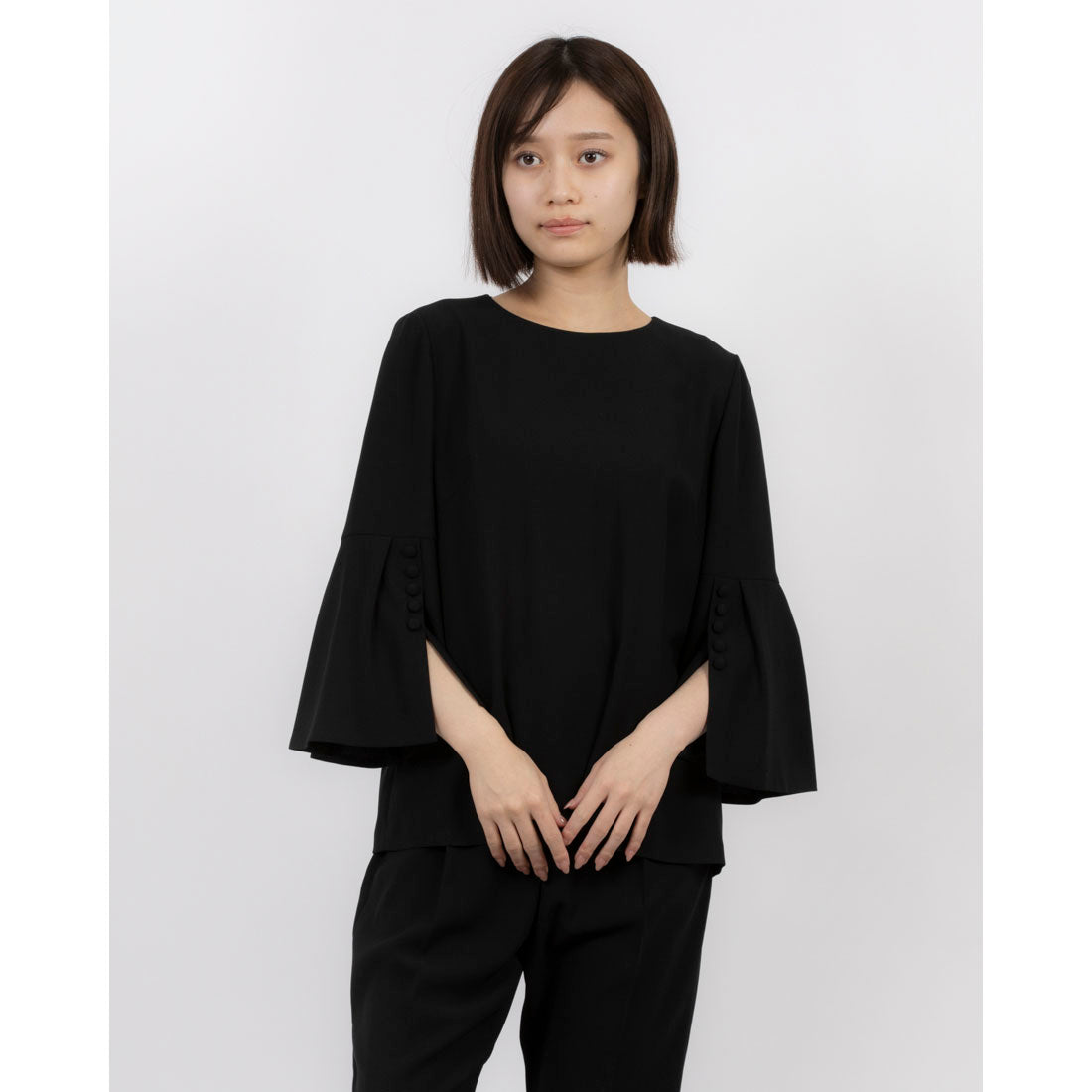 フォルムフォルマ form forma 【喪服】【洗える】袖スリットブラウス /卒業式入学式七五三・お宮参り