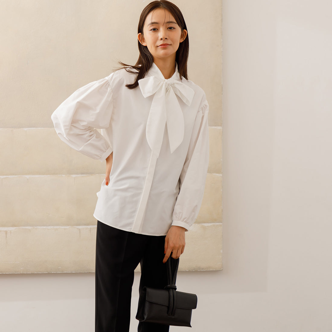 フォルムフォルマ form forma 【喪服】【洗える】ボウタイ付きブラウス /卒業式入学式七五三・お宮参り