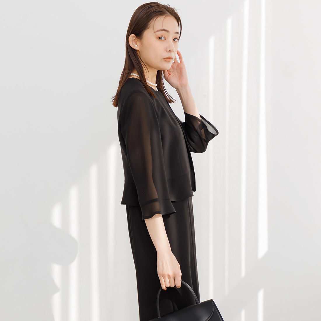 フォルムフォルマ form forma 【喪服】【洗える】WEB限定 ブラックフォーマルワンピース/夏