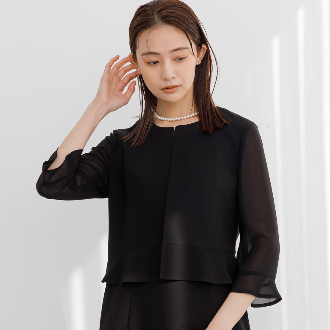 フォルムフォルマ form forma 【喪服】【洗える】WEB限定 ブラックフォーマルワンピース/夏