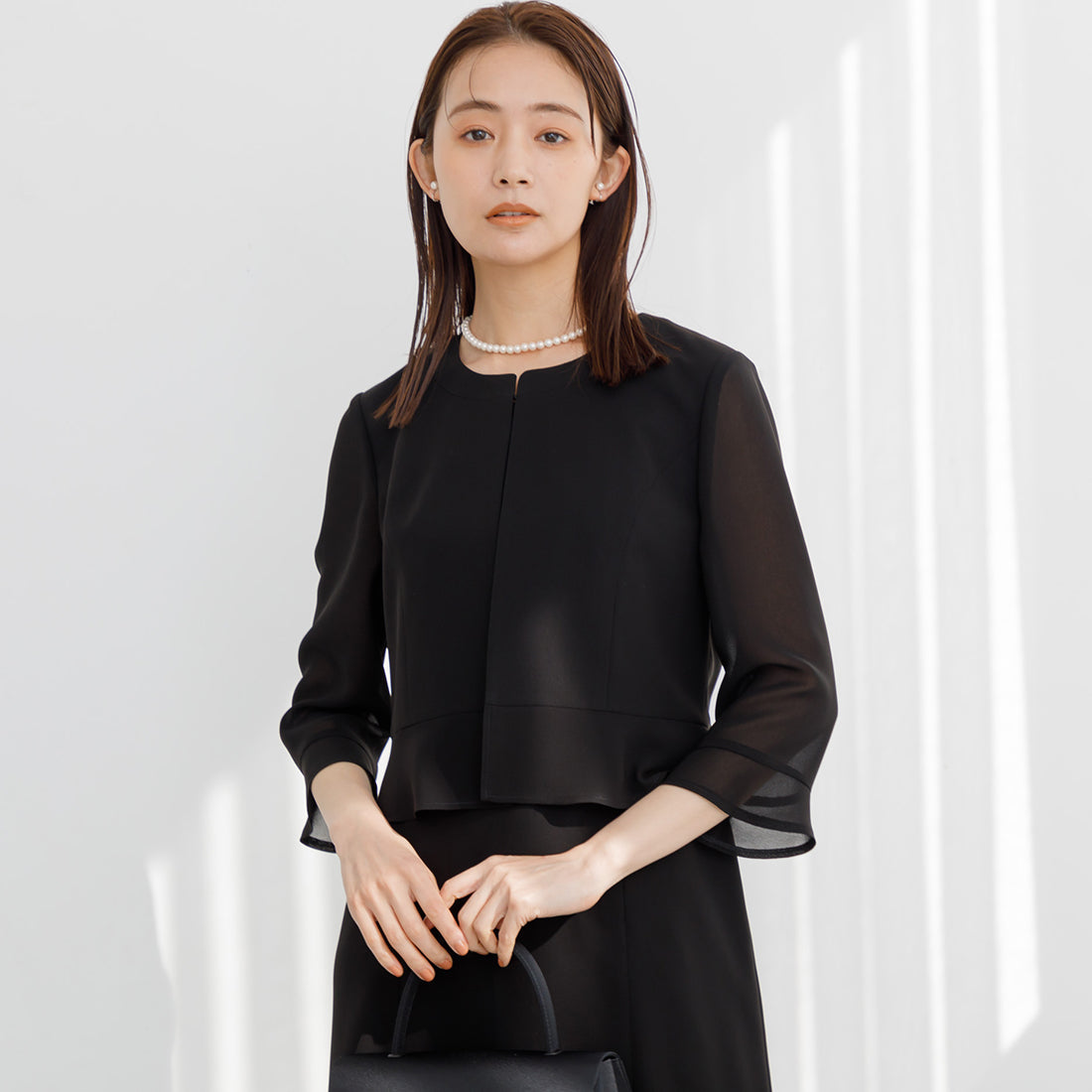 フォルムフォルマ form forma 【喪服】【洗える】WEB限定 ブラックフォーマルワンピース/夏