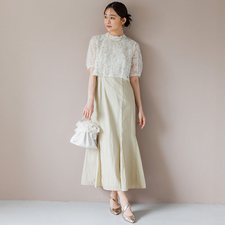 フォルムフォルマ form forma 【kaene】ドレスワンピース/結婚式/パーティー/お呼ばれ （ベージュ） ベージュ