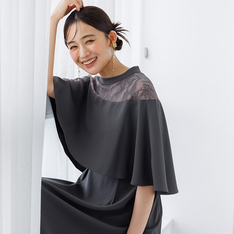 フォルムフォルマ form forma 【formformaオリジナル】ドレスワンピース/結婚式/パーティー/お呼ばれ （モスグリーン） モスグリーン