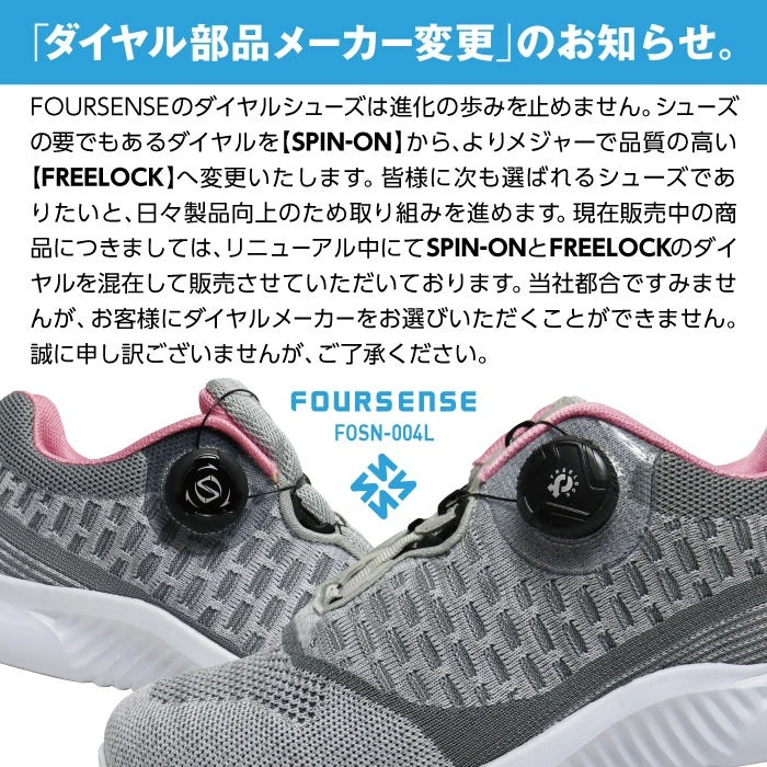 フォーセンス FOURSENSE レディースフライニットダイヤルシューズ （ネイビー×ミント） ネイビー×ミント