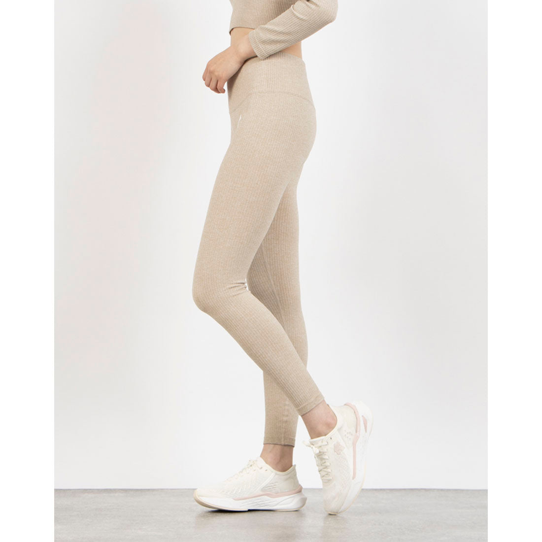 フォクシー FOXXIE フロー リブ シームレス レギンス （PINK MARL） PINK MARL