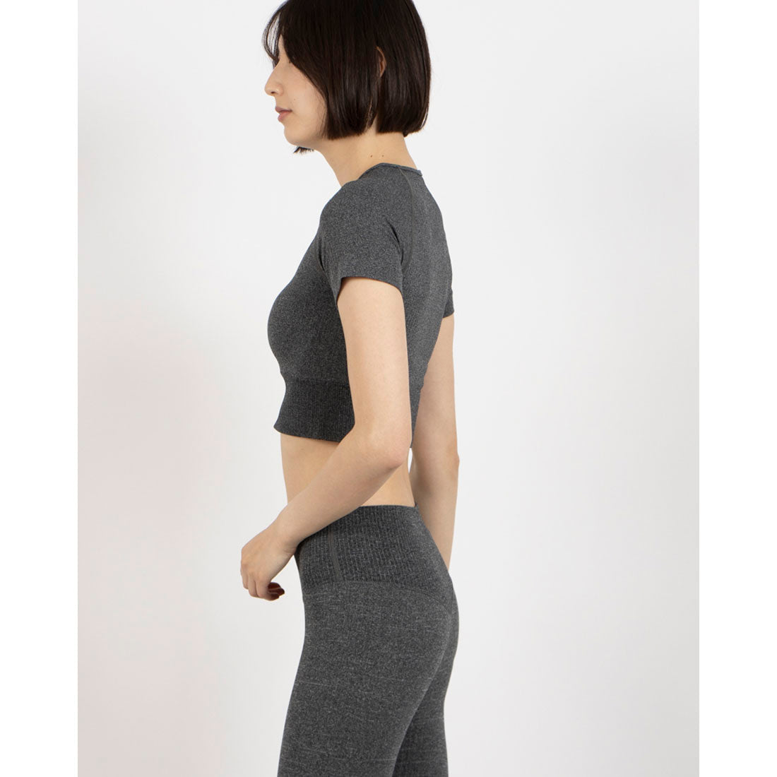 フォクシー FOXXIE フロー リブ ショートスリーブ トップス （GREY MARL） GREY MARL