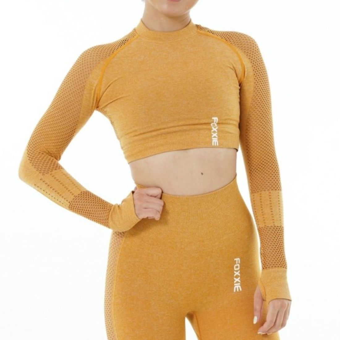 フォクシー FOXXIE フォース メッシュ クロップトップス （MUSTARD） MUSTARD