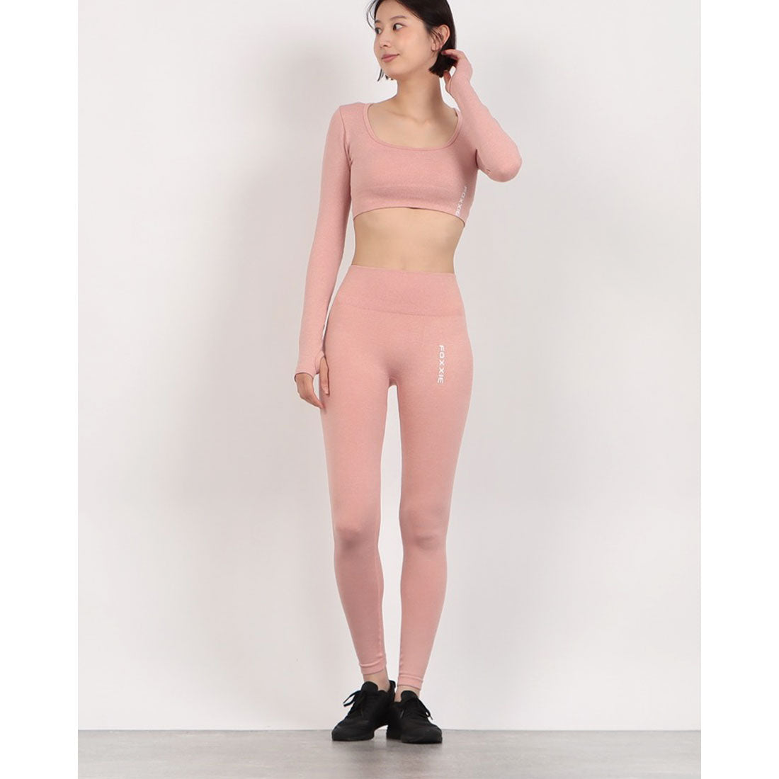 フォクシー FOXXIE リフト スクエア ロングスリーブ クロップ ＆ ショーツ セット （ORANGE） ORANGE