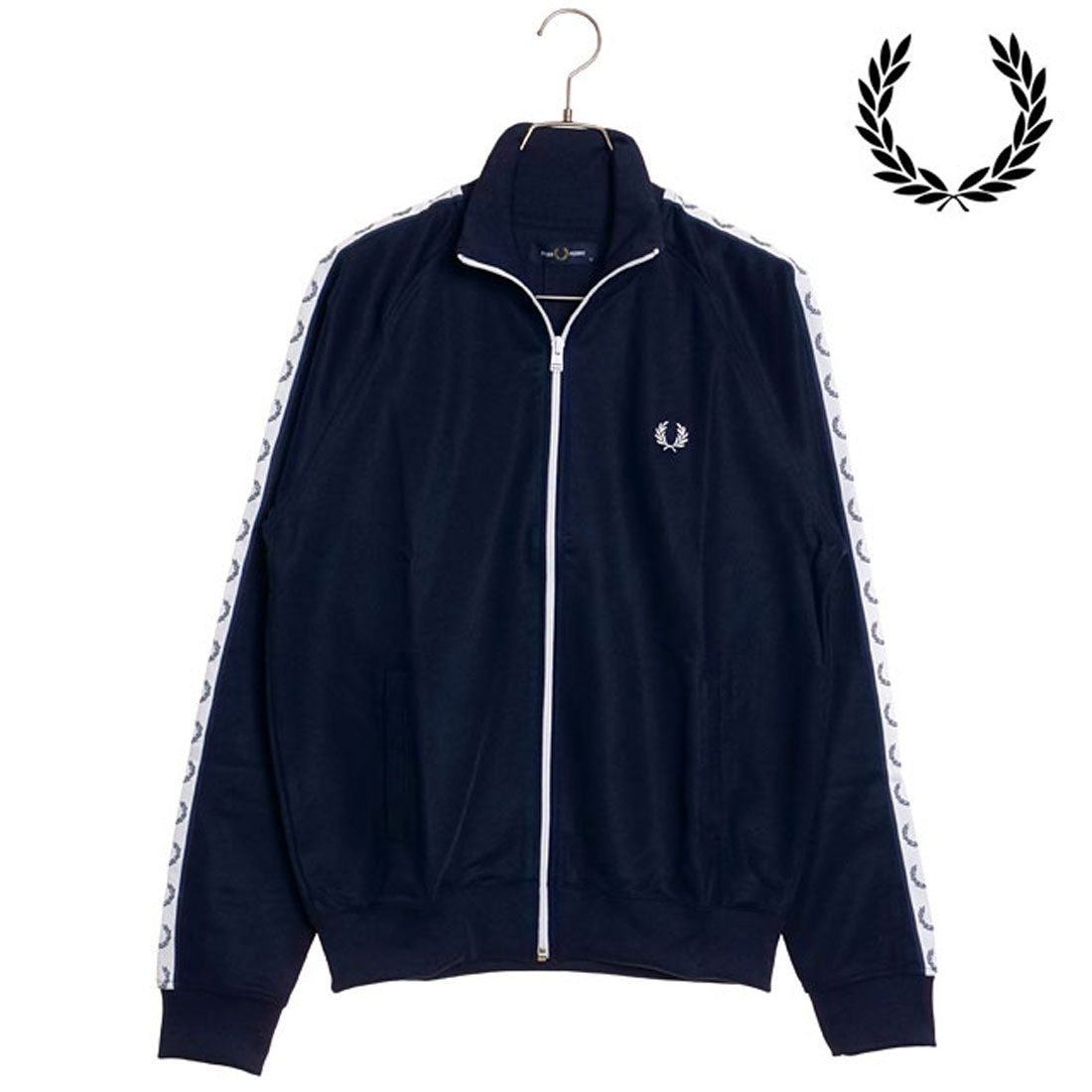 FRED PERRY TAPED TRACK JACKET CARBON-BLUE [J4620-885]