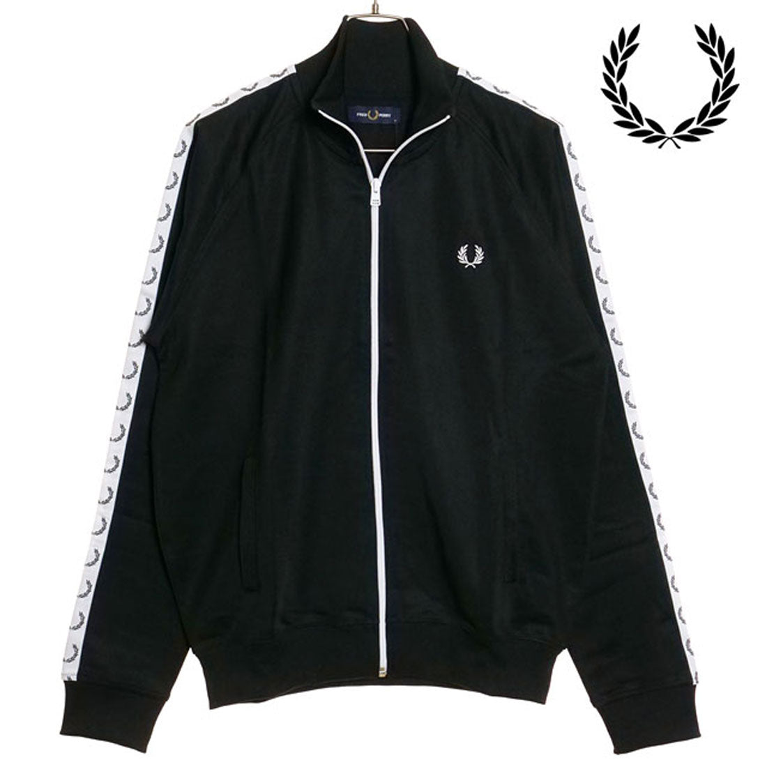 FRED PERRY TAPED TRACK JACKET CARBON-BLUE [J4620-885]