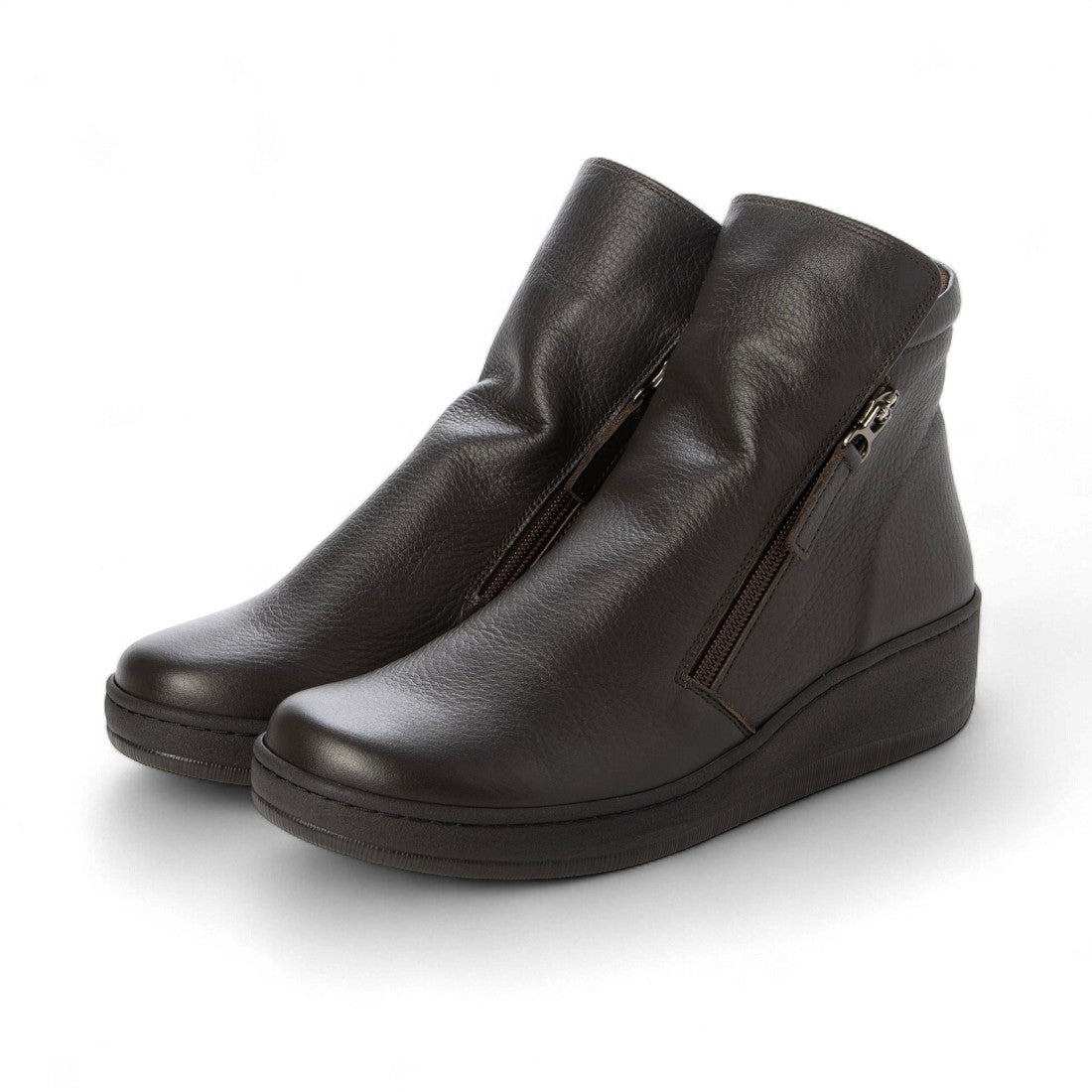 フリータイム FREE TIME ダブルファスナーショートブーツ （DBR） DBR