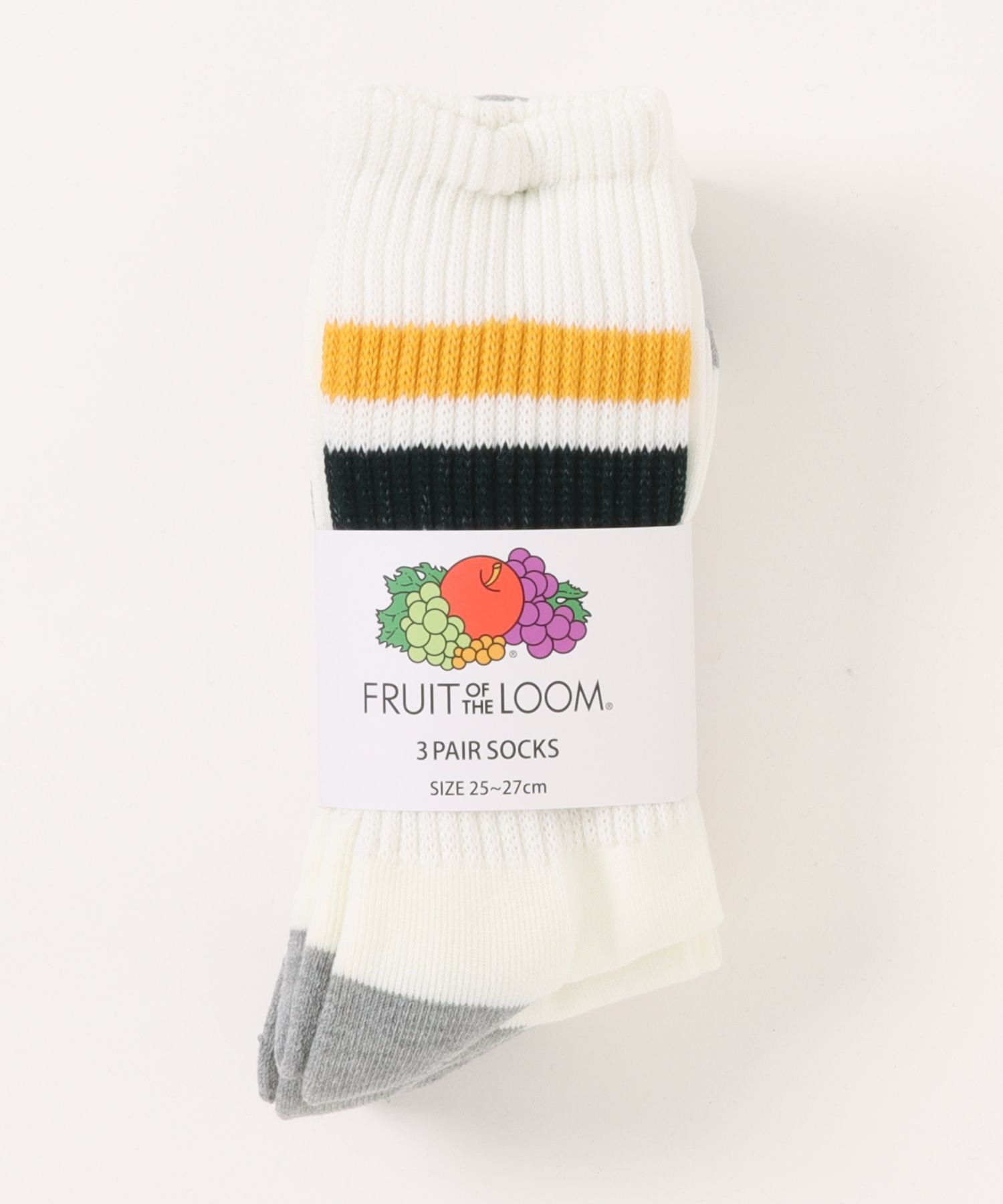 フルーツオブザルーム FRUIT OF THE LOOM 3Pヴィンテージ3ラインソックス 81009100 （マルチ） マルチ