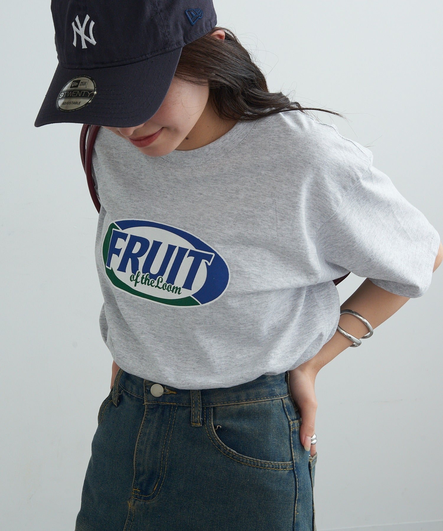 フルーツオブザルーム FRUIT OF THE LOOM FTL Print T-shirt （グレー） グレー