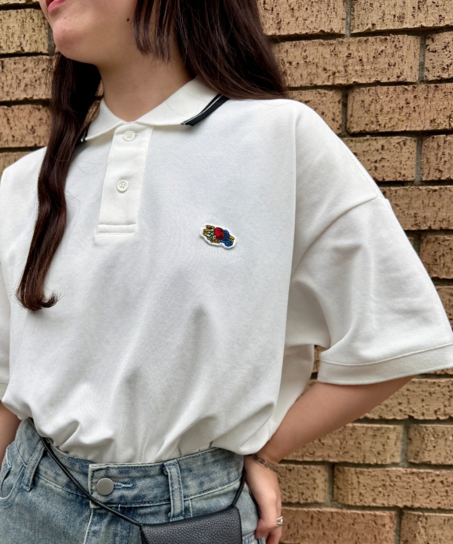 フルーツオブザルーム FRUIT OF THE LOOM カノコポロシャツ （ホワイト） ホワイト